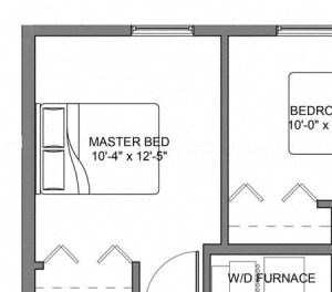 3 Bedrooms 1BA